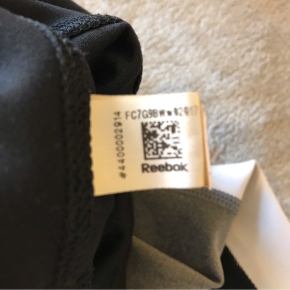 Reebok black gray white pocket logo workout pants Size XS - Picture 5 of 8